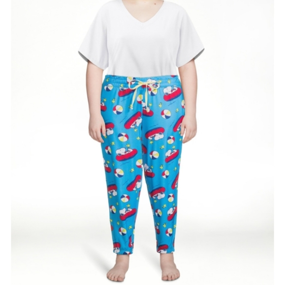 PEANUTS LADIES SLEEP JOGGER LOUNGE PANTS WITH POCKETS - Picture 4 of 6
